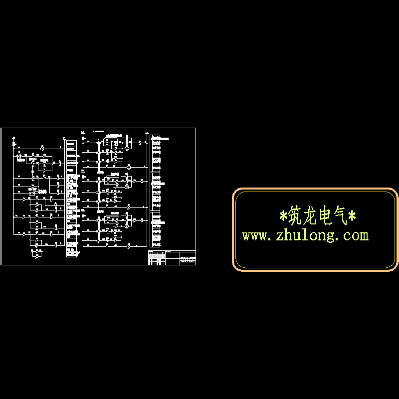 一份冷水机组外围设备控制电路CAD图纸(dwg)