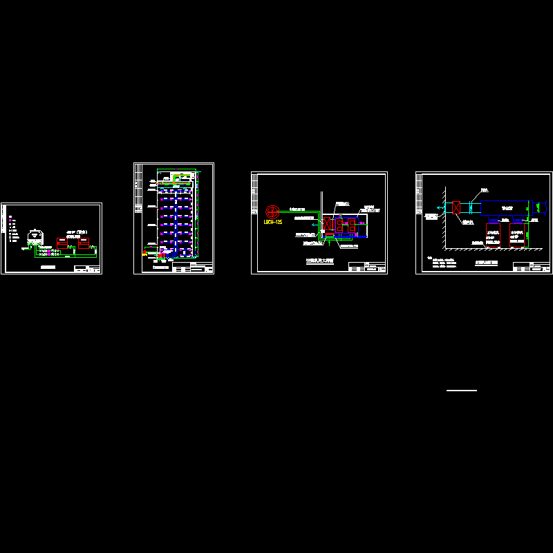 车间空调机房CAD大样图(dwg)