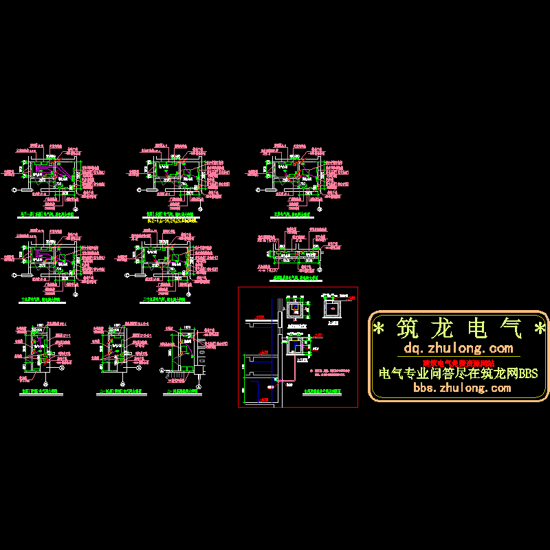 电气间大样CAD图纸(剖面图)(dwg)