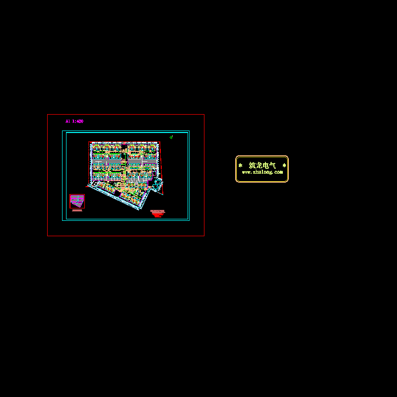 一份小区地下室配电平面CAD图纸(dwg)