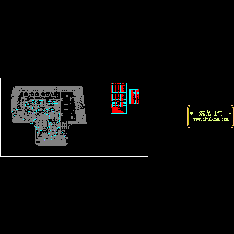 电缆电气平面布置CAD图纸(dwg)