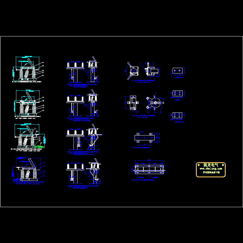 GW1-10630A隔离开关厂家安装CAD图纸(dwg)