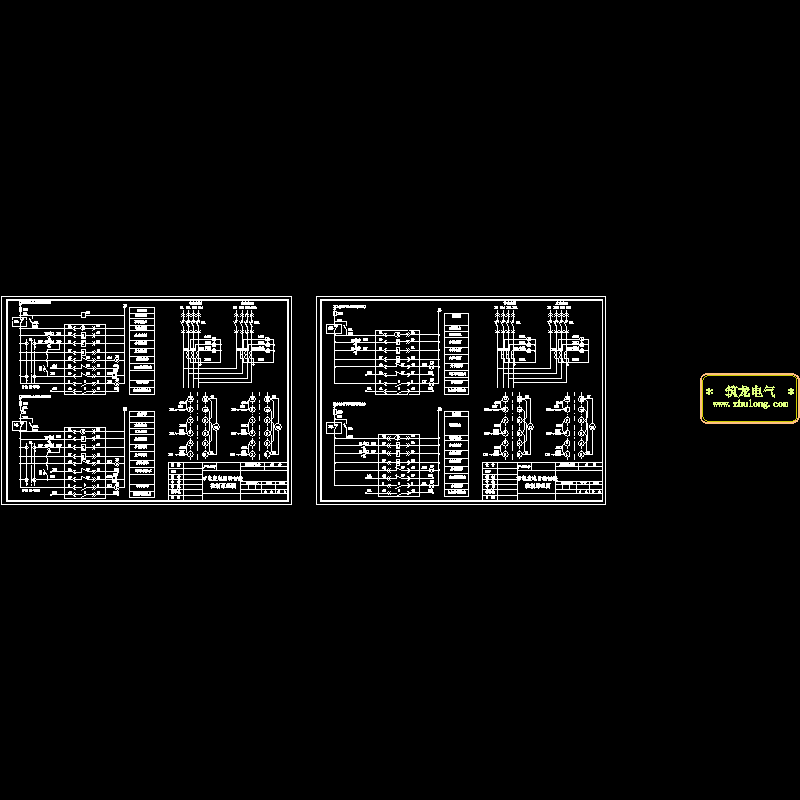 市电发电切换控制原理CAD图纸(dwg)