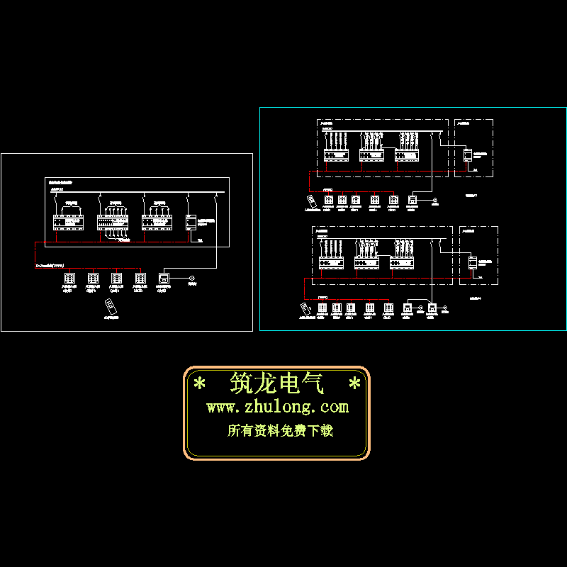 智能照明原理CAD图纸(dwg)