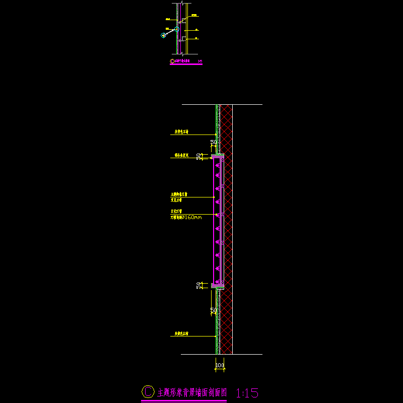 银行幕墙墙体大样CAD图纸(dwg)