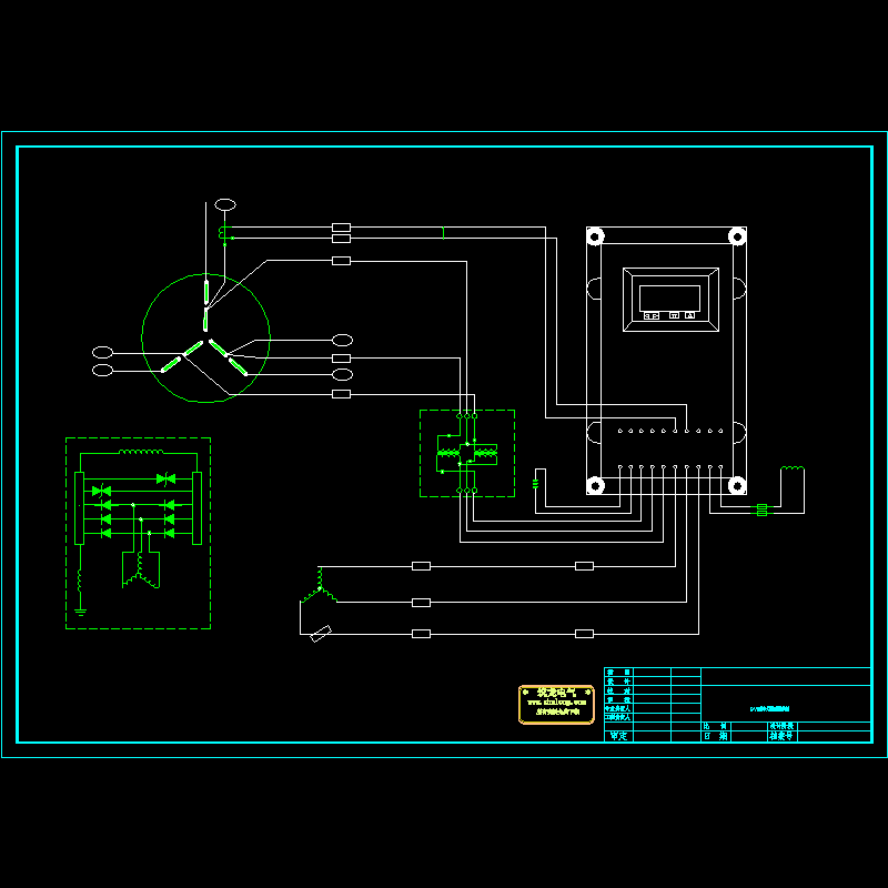 [CAD图]卡特3516发电机组DRV接线(dwg)