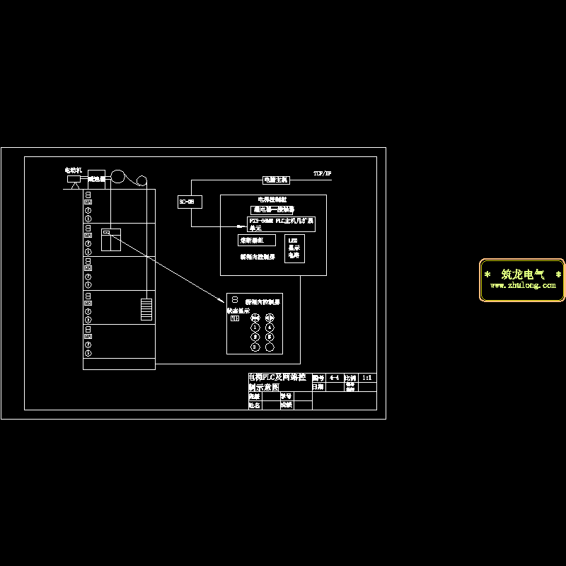 电梯PLC及网络控制CAD图纸(dwg)