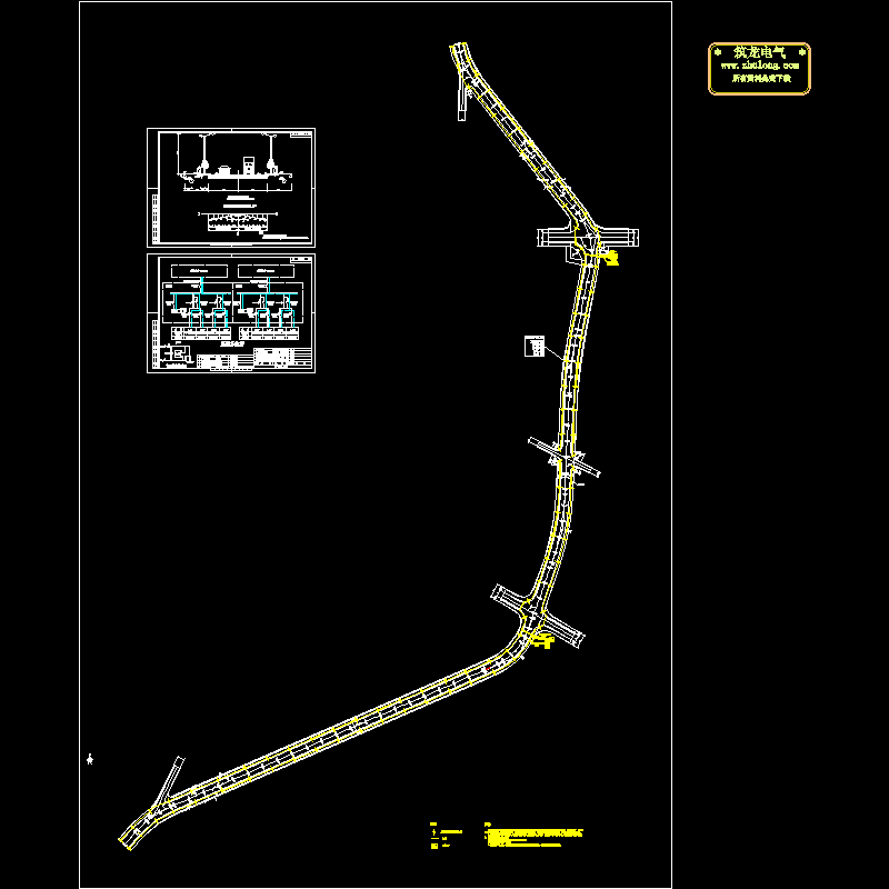 道路线路照明路灯明面CAD图纸(dwg)