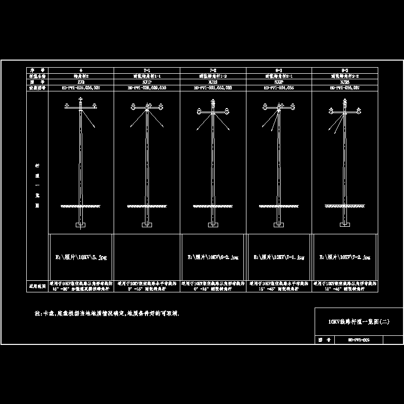 002 杆型一览图2.dwg