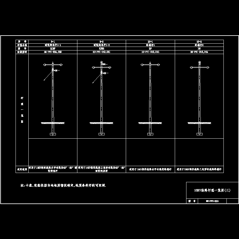 003 杆型一览图3.dwg