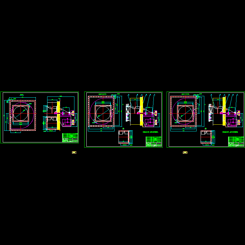 风机装配加工CAD图纸(cad图)(dwg)