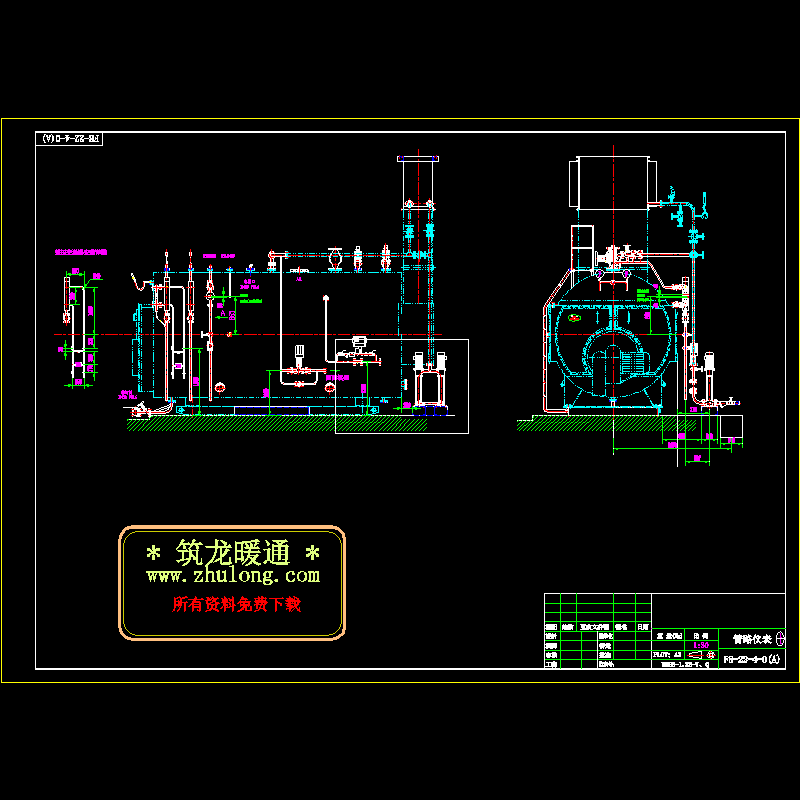 锅炉配管CAD图纸(阀门)(dwg)