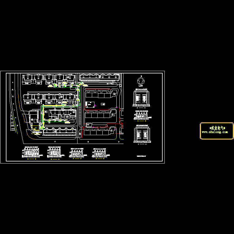 一份小区室外低压管线CAD图纸(dwg)