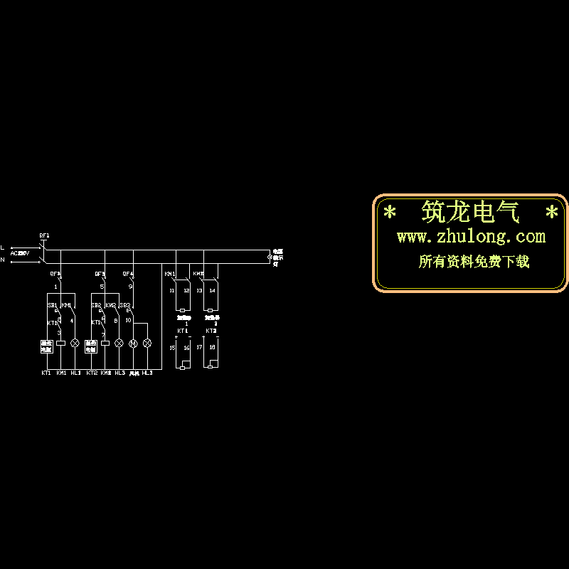 粘棒机电路CAD图纸(dwg)