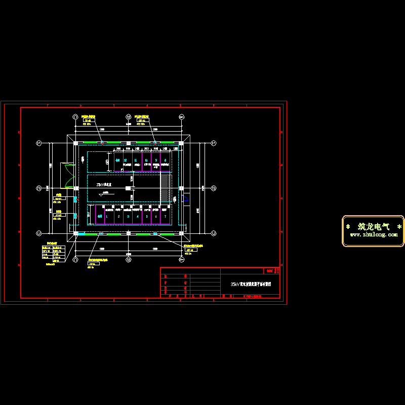 35KV配电装置平面布置CAD图纸(dwg)