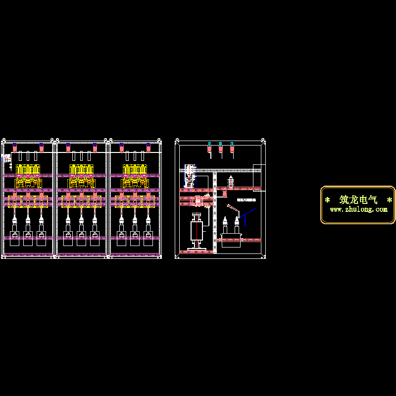 电容器柜安装CAD图纸(dwg)