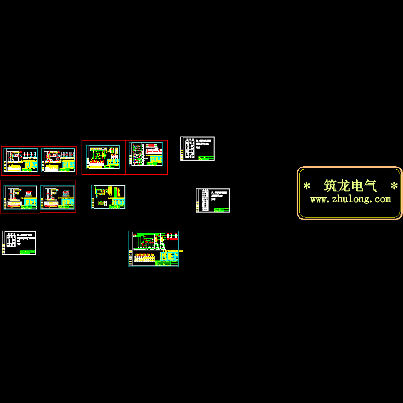 各种水泵电气控制原理CAD图纸(dwg)