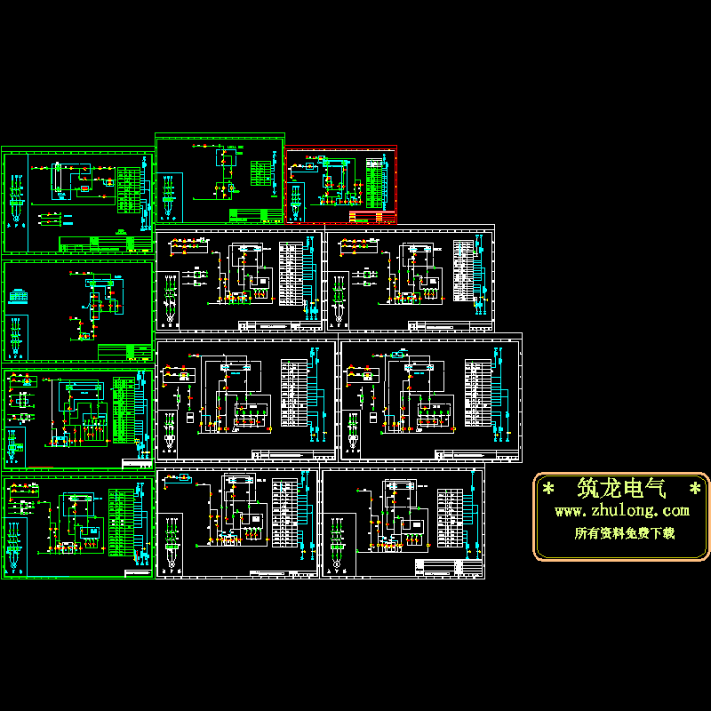 几种电机控制原理CAD图纸(dwg)