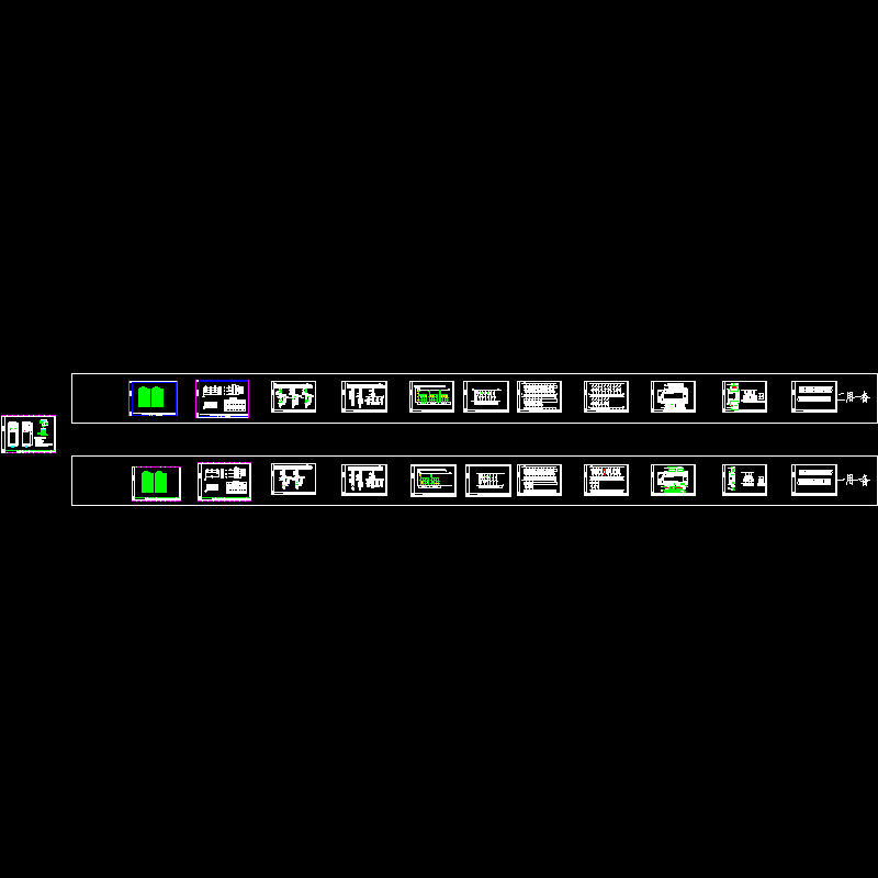 直流屏配线CAD图纸和系统CAD图纸(一用一备)(dwg)