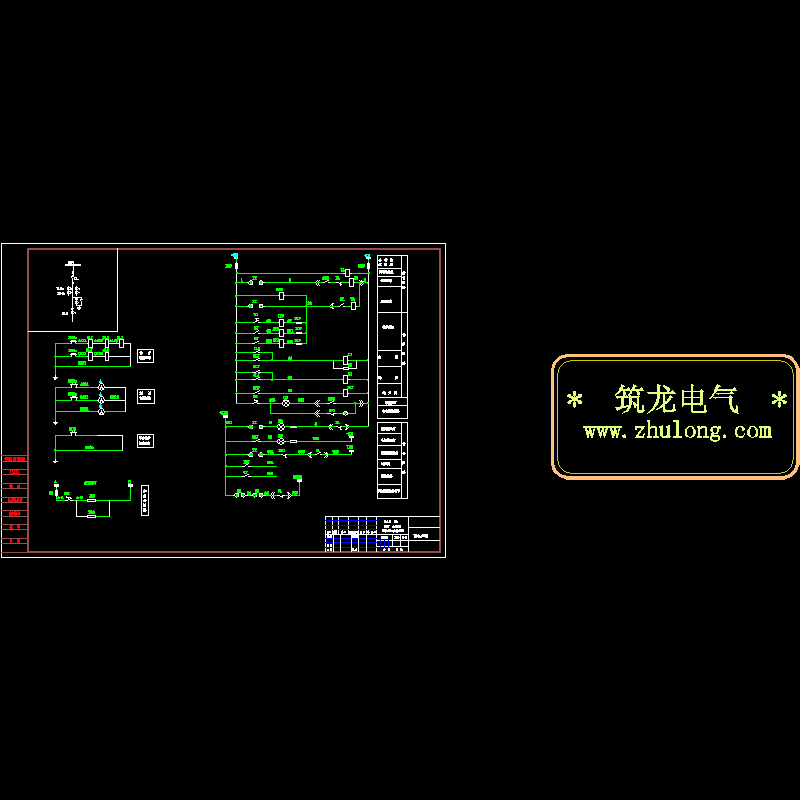 6KV电动机柜二次原理CAD图纸(dwg)