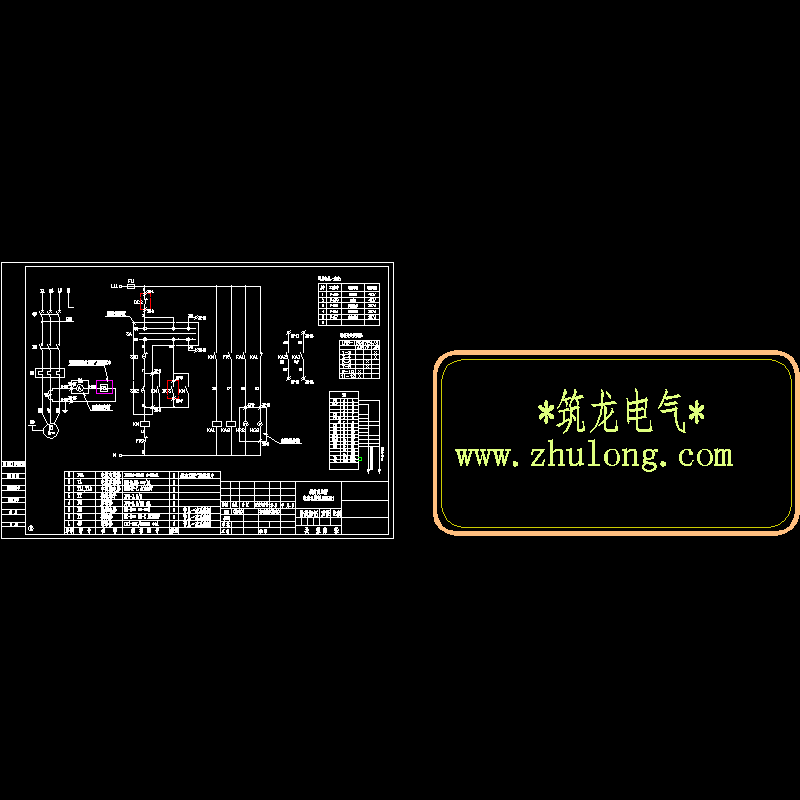 常用电机二次控制原理CAD图纸(dwg)