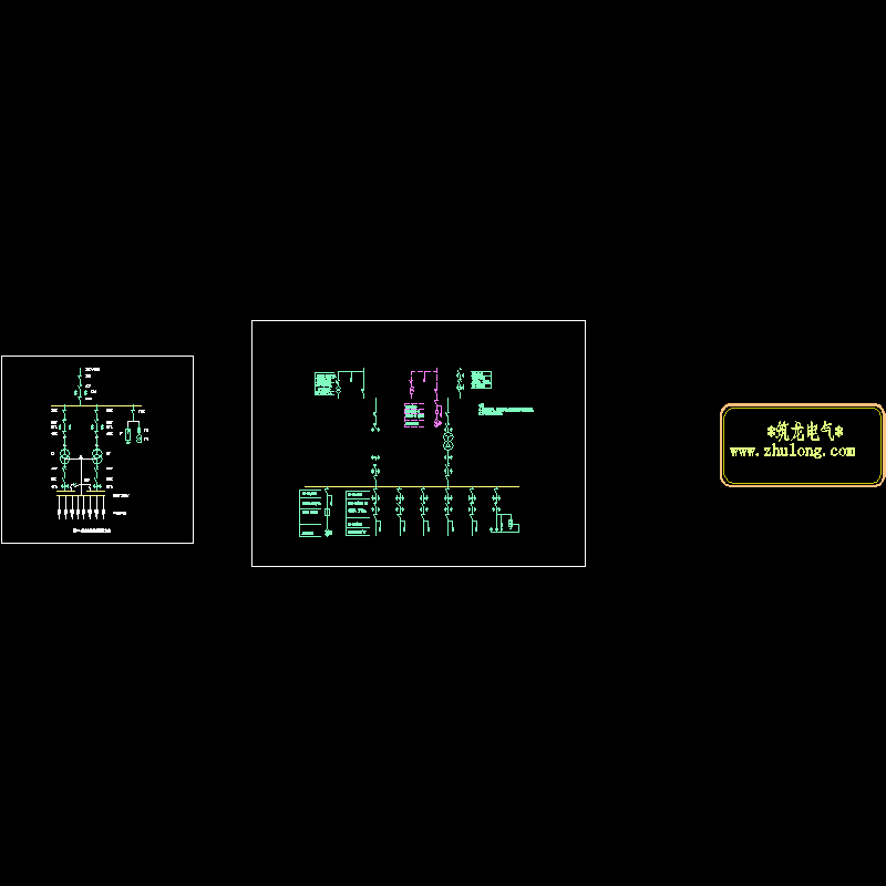 变电站主接线CAD图纸(dwg)