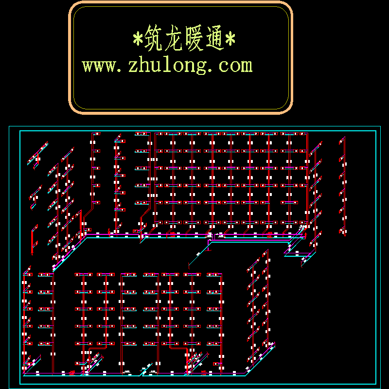 散热器采暖系统CAD图纸设计(dwg)