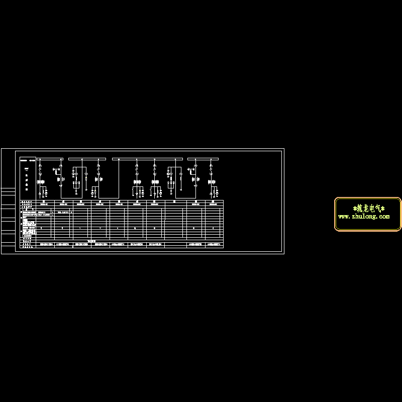 10KV配电柜一次系统CAD图纸(dwg)