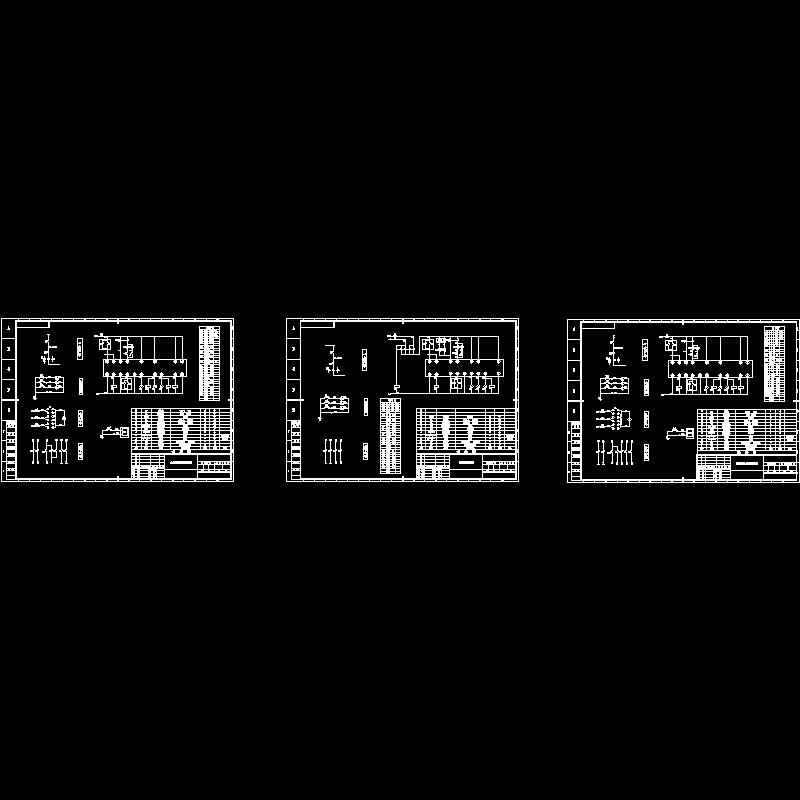 低压柜二进一出原理CAD图纸(dwg)