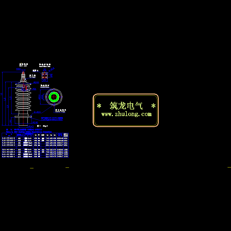 一份35KV变压器套管节点CAD详图纸(dwg)