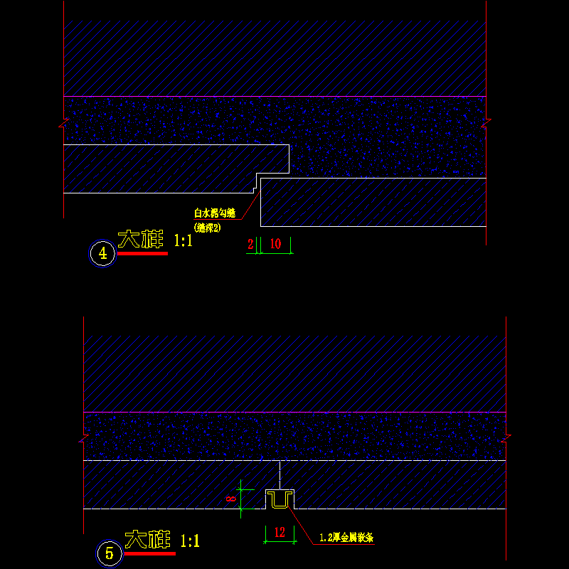 石材幕墙转角大样节点构造CAD详图纸（二）(dwg)