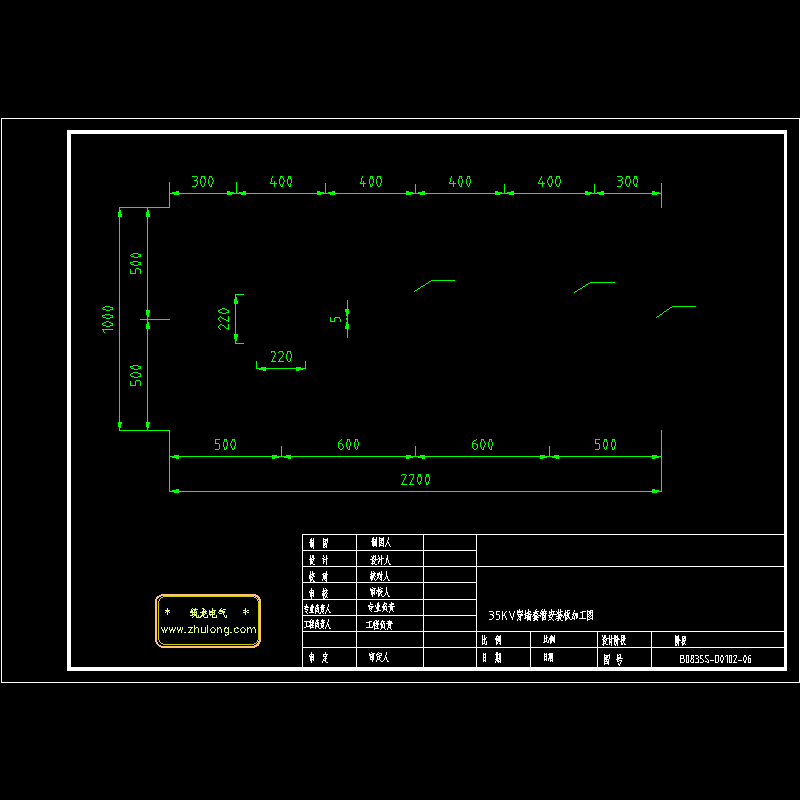 35kv穿墙套管安装三维图.dwg