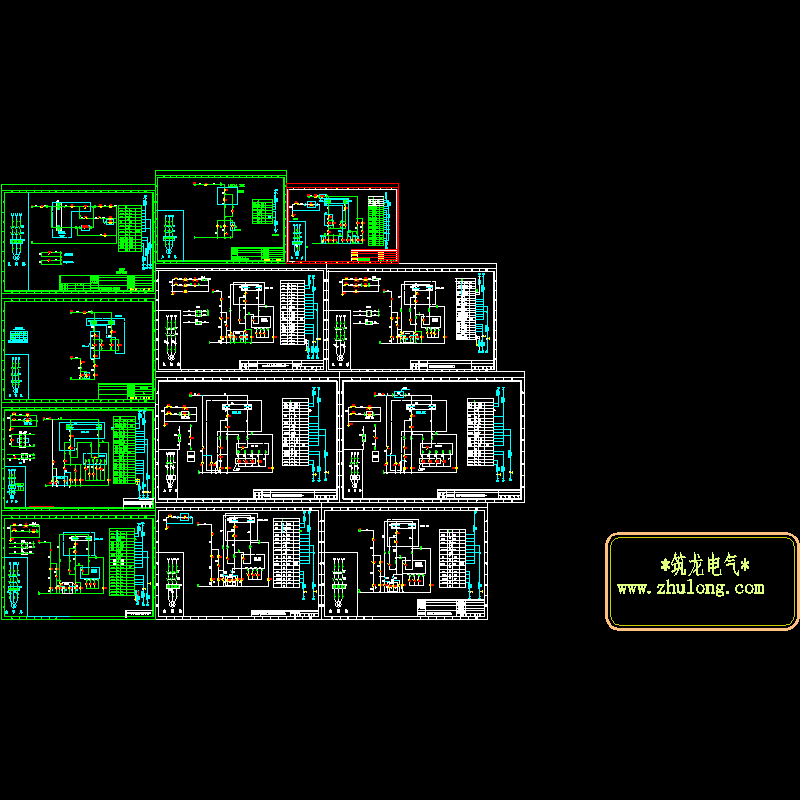 多种电机控制原理CAD图纸(dwg)