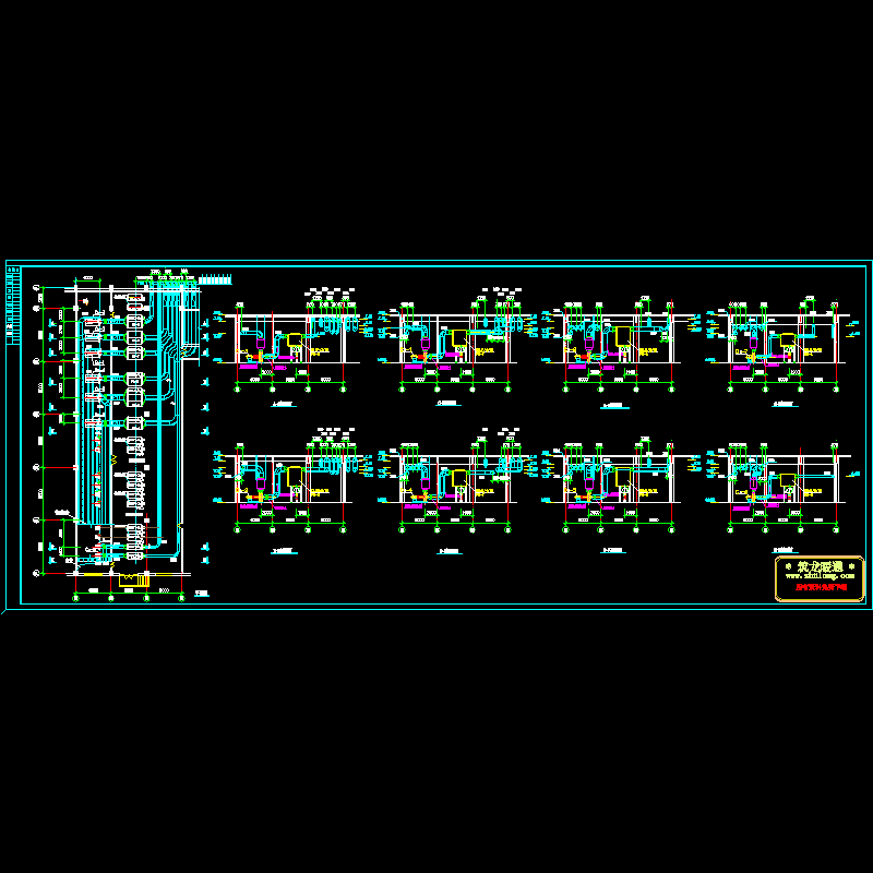 烟厂空调剖面CAD图纸(dwg)