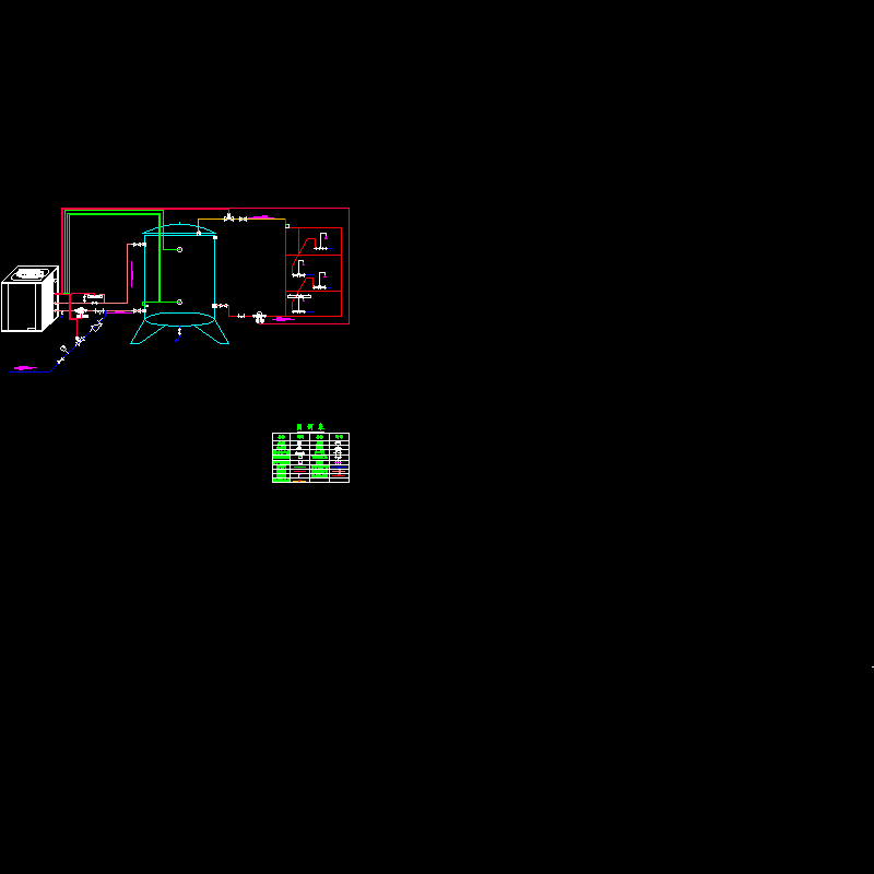 热泵工程系统安装CAD图纸(dwg)