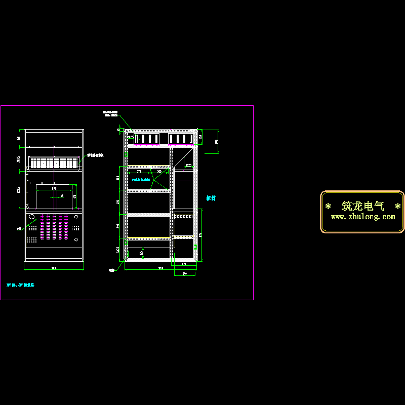 GCK进线柜装配CAD图纸(dwg)