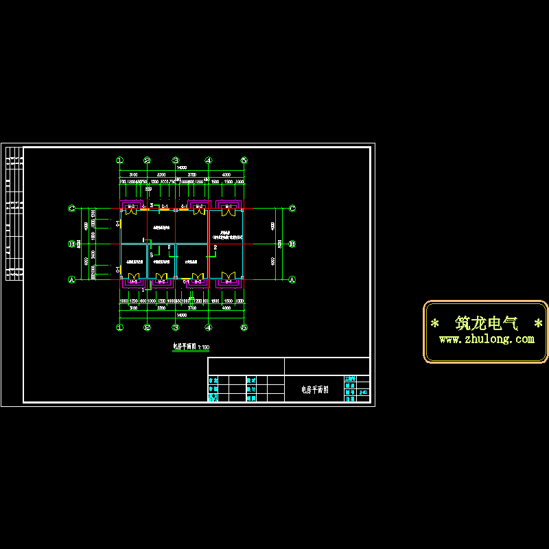 电房平面布置CAD图纸(dwg)