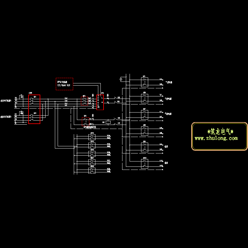 UPS控制原理CAD图纸(dwg)