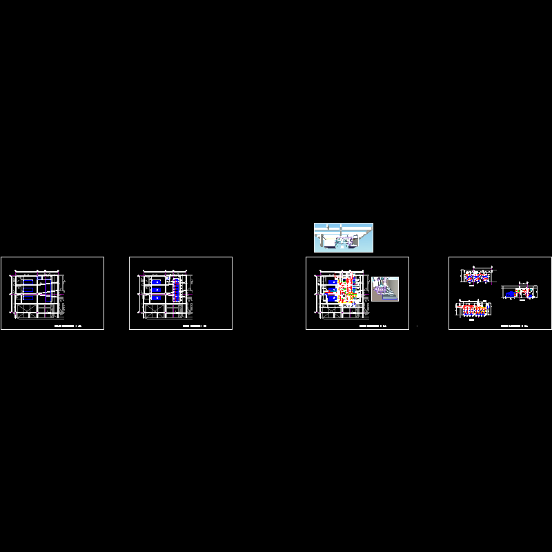 工程冷冻机房CAD施工图纸(三维图)(dwg)