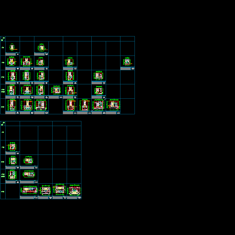 标准层核心筒大样CAD图纸(标准化文件)(dwg)