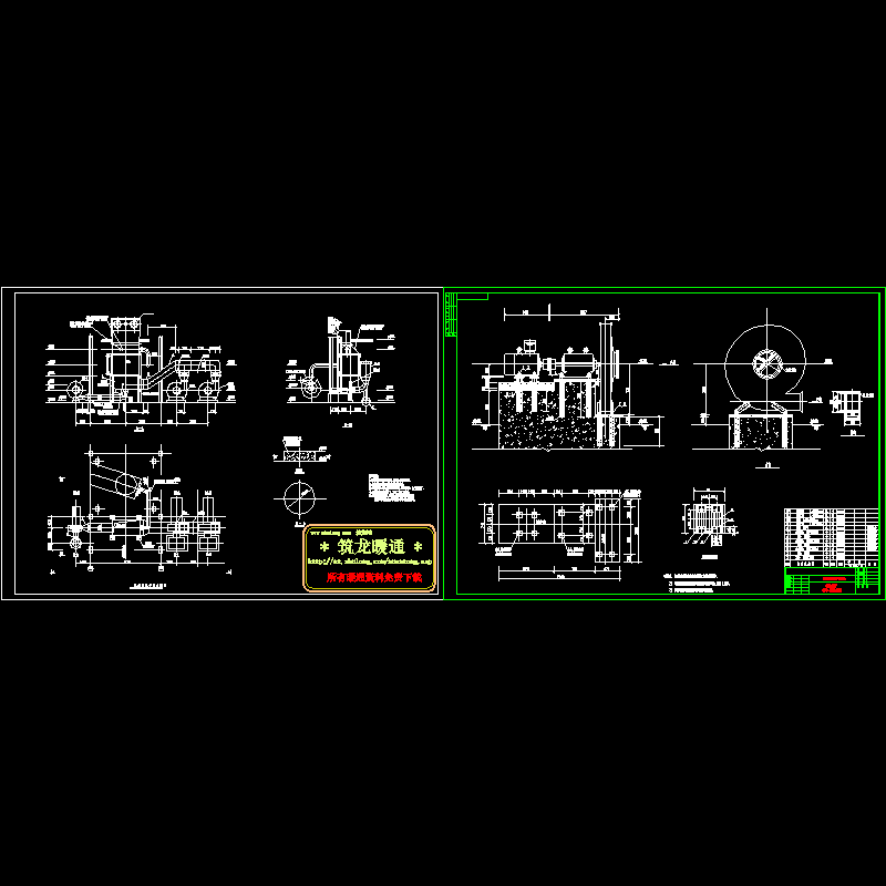 风机安装大样CAD图纸(dwg)