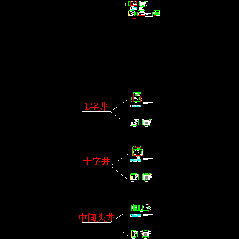 电信电力管井大样CAD图纸(平面图)(dwg)