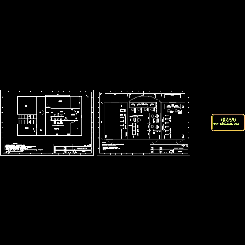 调度室机房电气平面布置CAD图纸(dwg)