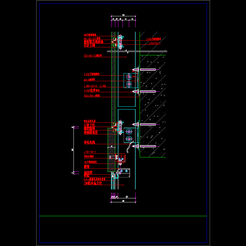 玻璃幕墙1节点图6.dwg