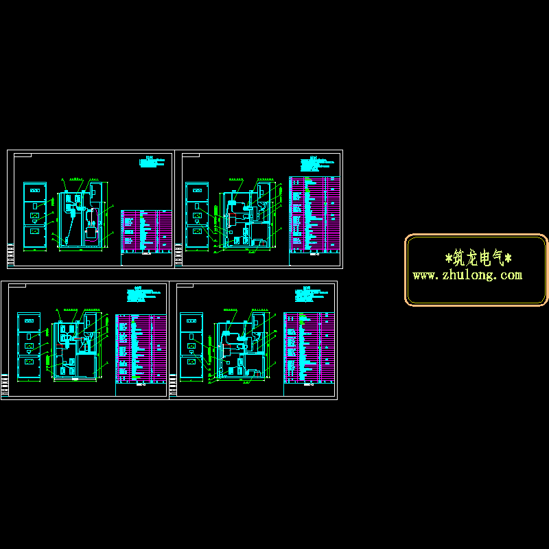 KYN28开关柜安装CAD详图纸(dwg)