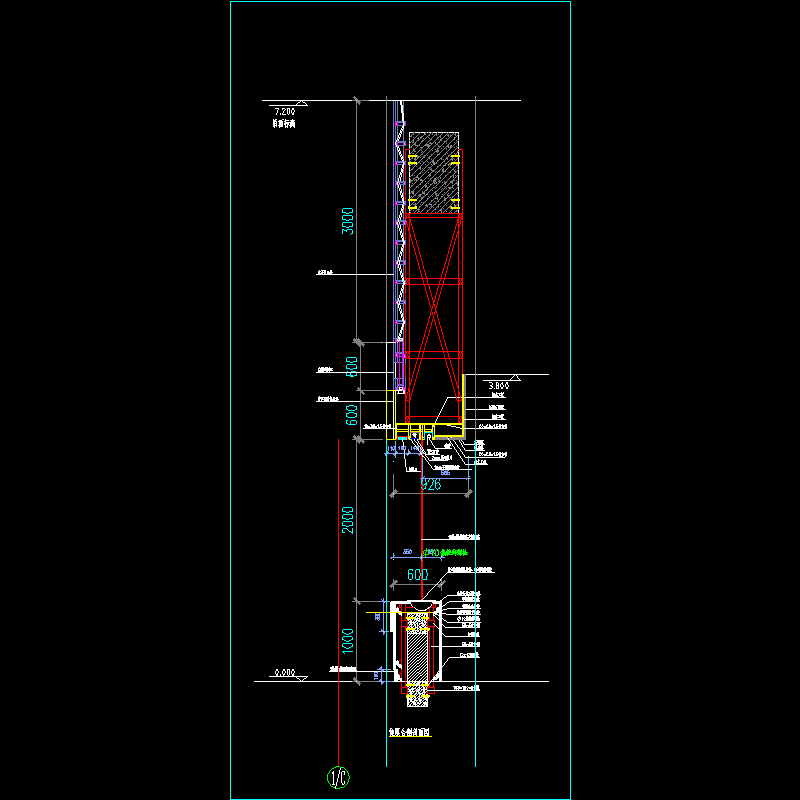 火车站售票窗口节点CAD详图纸(dwg)