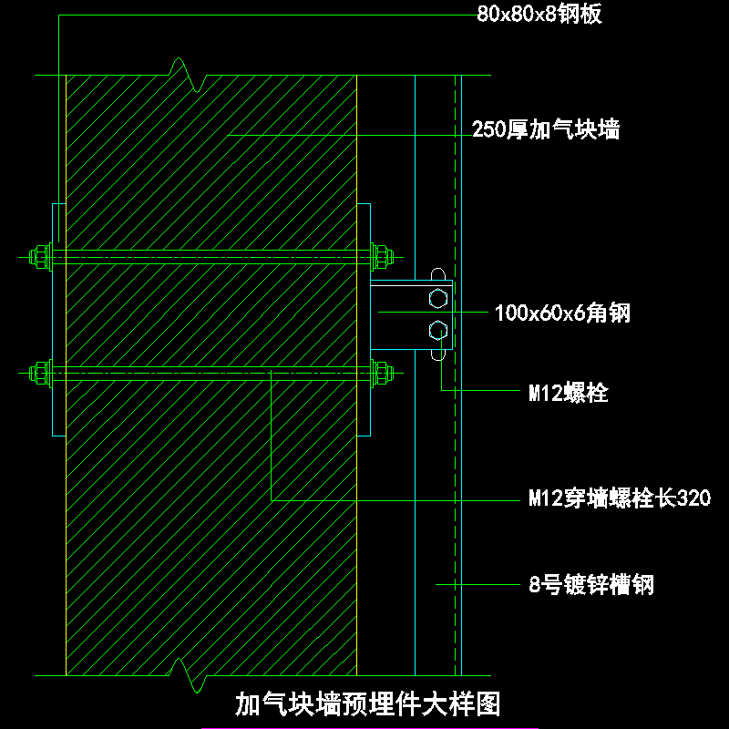 玻璃幕墙节点大样图 - 1