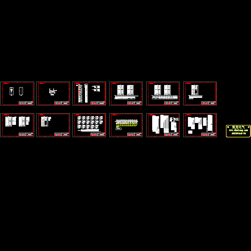 柴油发电机PLC柜全套CAD图纸(dwg)