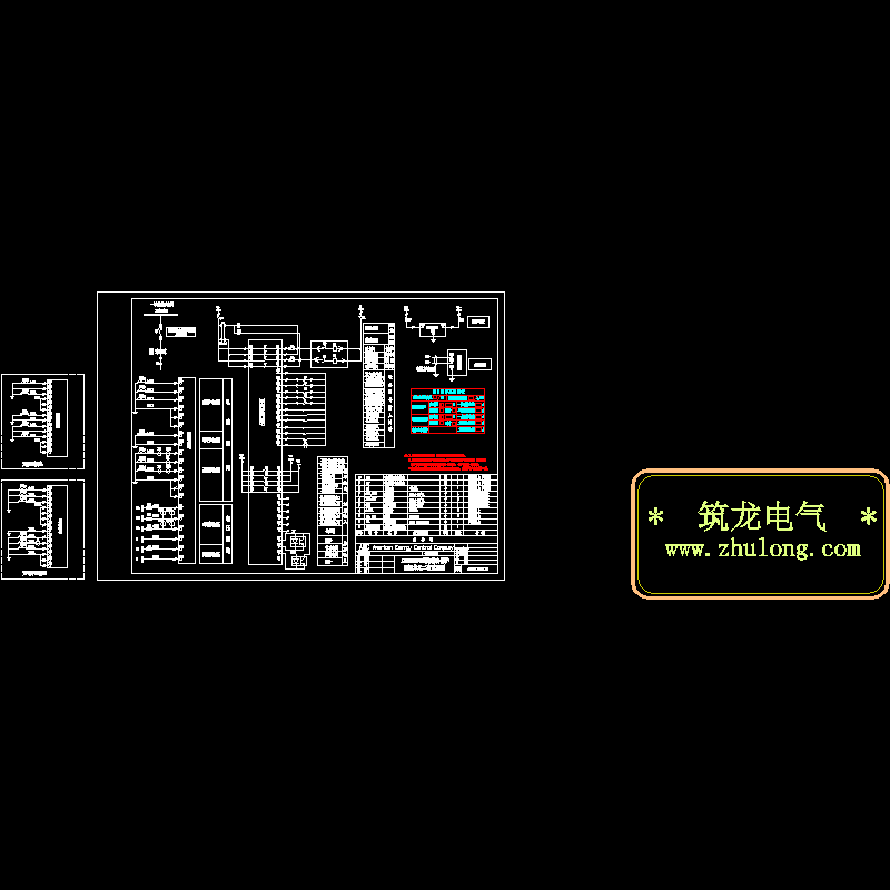 综合保护测控电源二次原理CAD图纸(dwg)