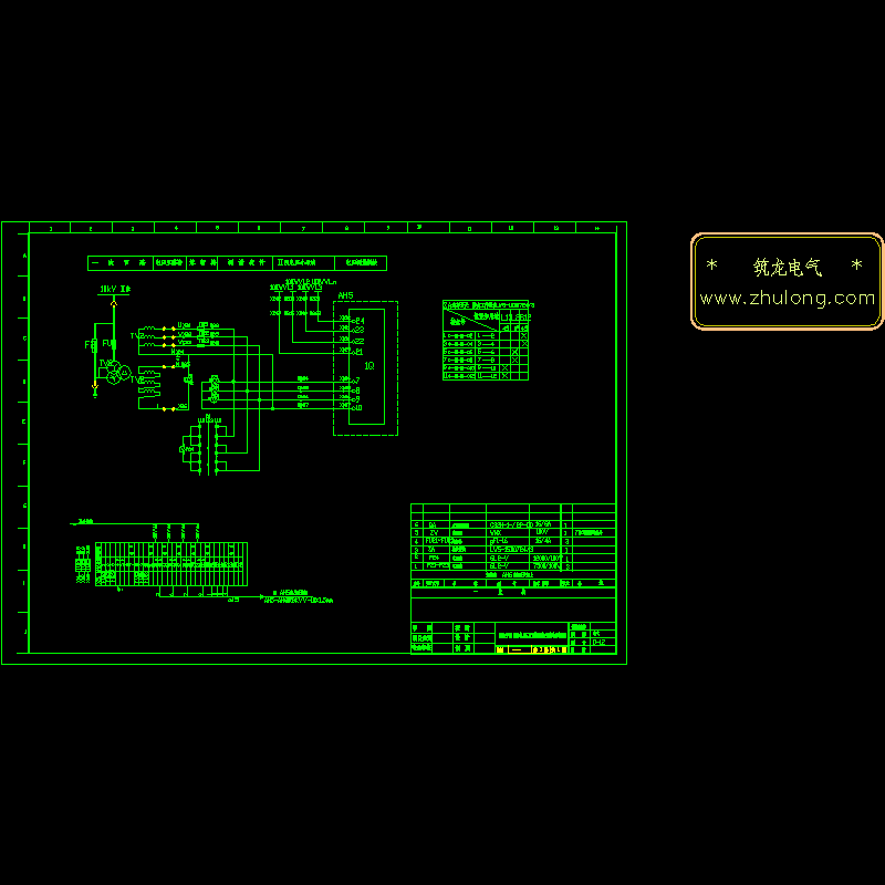 12Ⅱ段电压互感器电路图.dwg